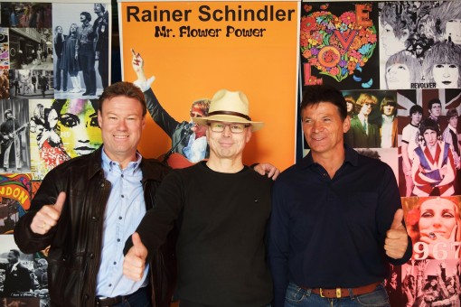 Das Flower Power Team 
von links nach rechts: Reinhard Kloer, Bernd Maier, Gregor Rausch.
Die Experten für Organisation und Bühnenaufbau.