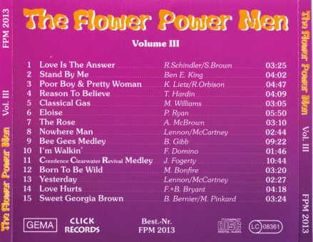CD 3 - The Flower Power Men Vol. 3 Love Is The Answer 2013